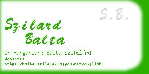 szilard balta business card